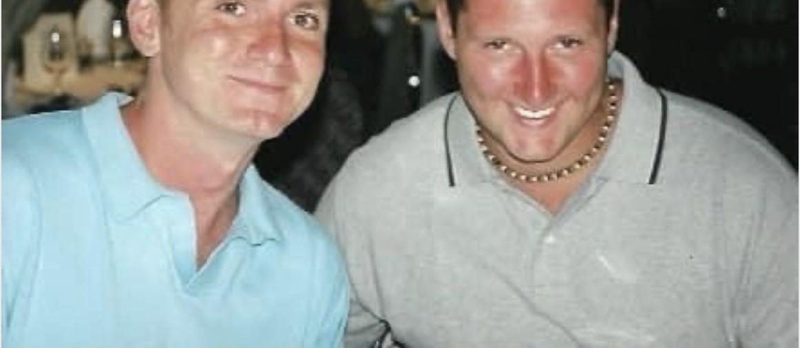 Wayne Partello with his late friend Eddie